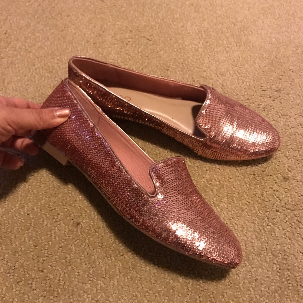 Pink Sequin Aldo 6.5 Flats